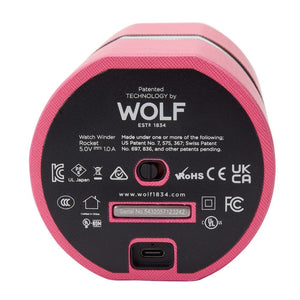 WOLF Pink WOLF Travel Watch Winder - The Rocket - Pink