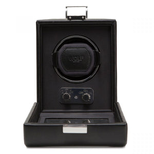 WOLF Black WOLF Watch Winder - Heritage Single Winder - Black