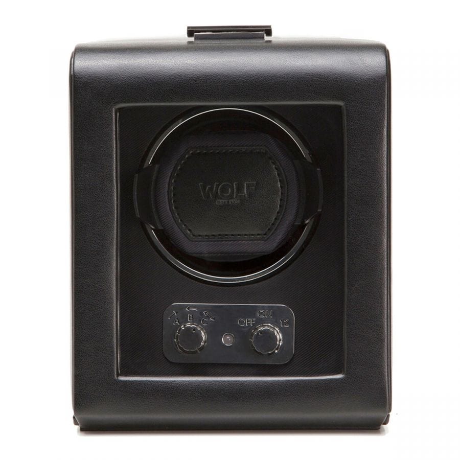 WOLF Black WOLF Watch Winder - Heritage Single Winder - Black